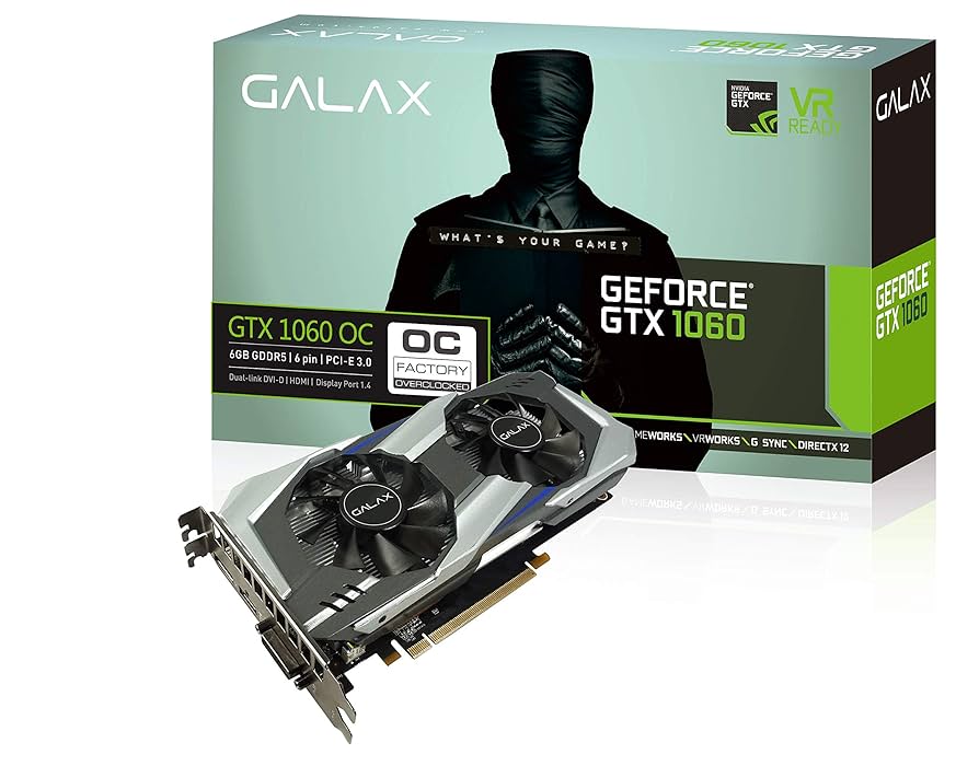 Galax GeForce GTX 1060 OC 6GB, 192-bit GDDR5 - DP 1.4, HDMI